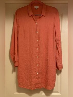 J. Jill Love Linen 100% Linen Button Up Tunic